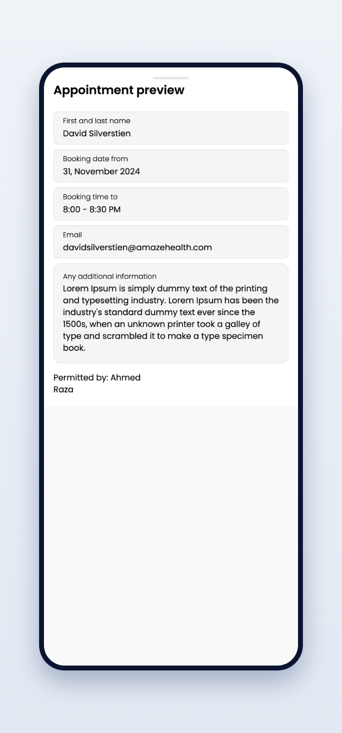 Amaze Health — flow 5